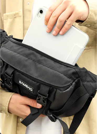 Велика чоловіча поясна сумка бананка для планшета Sambag 38х21 см sum0027311 - фото 7