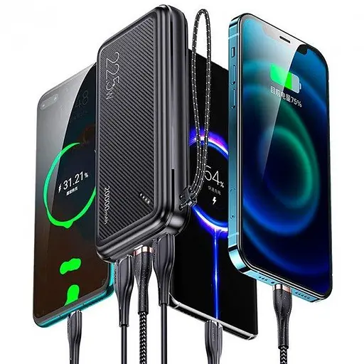 Зовнішній акумулятор Повербанк Helt 20000mAh QC3.0 PD 22.5W (Black) - фото 8