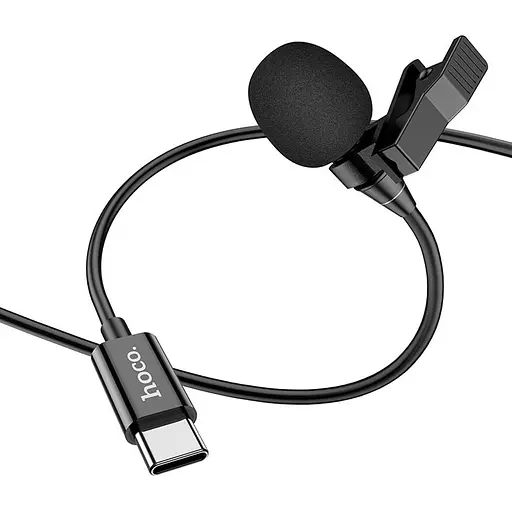 Петличний Микрофон Hoco L14 Type-C 2m Black [136293] - фото 2
