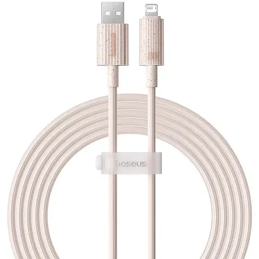 Кабель Baseus Habitat Series Fast Charging Cable USB to iP 2.4A 2 м Wheatpink - фото 1