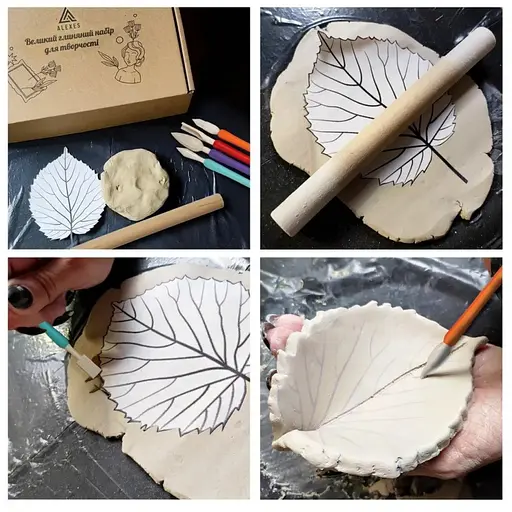 Дитячий глиняний набір для творчості GL-003 природна глина 1 кг - фото 5