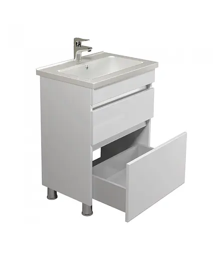 Тумба Мойдодир MoonShine 60 з умивальником Rodeo 60 підлогова Білий - фото 5