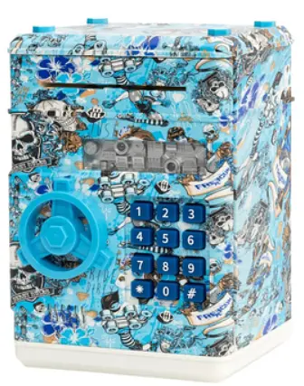 Сейф іграшковий з кодовим замком LED-підсвіткою музикою та втягуванням купюр - фото 3