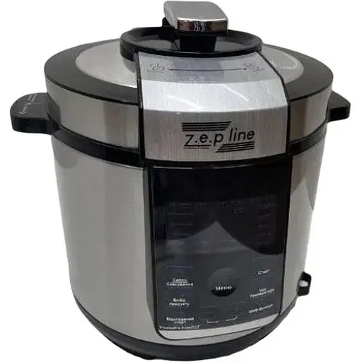 Мультиварка скороварка Zepline ZP-125 Чаша 7л  29 програм 3000Вт Сріблястий/Чорний - фото 1