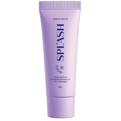 Зубная паста Splash освежающая с отбеливающим эффектом со вкусом ванили и лаванды 10 г  - фото 1