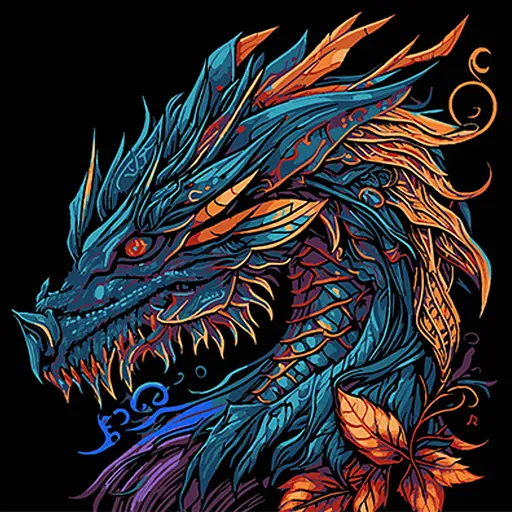 Набір для розпису по номерах Могутній дракон, Strateg, на чорному фоні, 30x30 см, SH3030-20