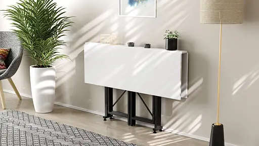 Стіл-книга трансформер Спайдер Ferrum-decor 750x1150x880 Чорний метал ДСП Біле 16 мм (FRD-105088) - фото 9