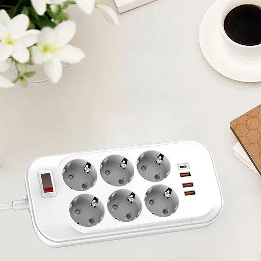 Сетевой фильтр-удлинитель ColorWay CW-CHE64PDW - фото 6