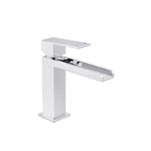 Змішувач для раковини з каскадним виливом Ibergrif M11008 CV028457 Хром - фото 1