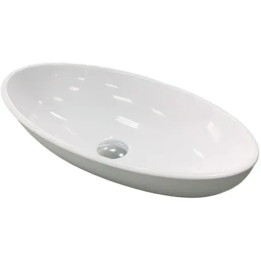 Раковина Adamant умывальник ANDERE NEW искусственный камень овальная без перелива белый - фото 1