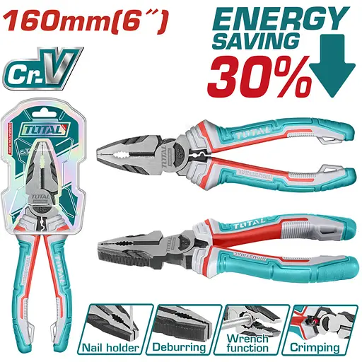 Плоскогубці Total THT210606S посилені  - фото 2