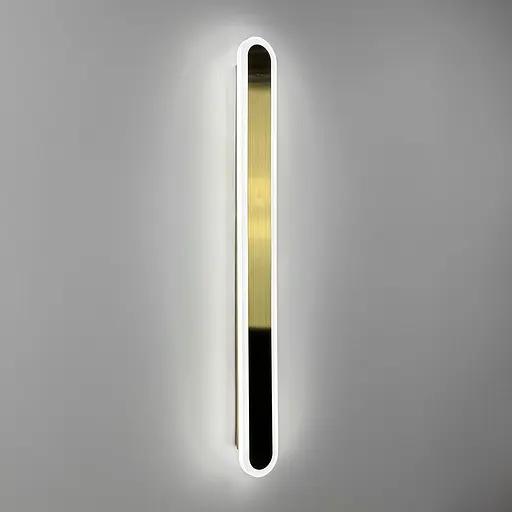 Видовжене латунне бра у металевому корпусі 60 см Арт. W 010/600 AB Line F - фото 6