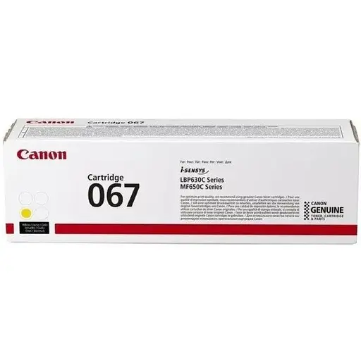Картридж Canon 067 MF651Cw/MF655Cdw/MF657Cdw/LBP631Cw/LBP633Cdw Yellow (5099C002) - фото 1