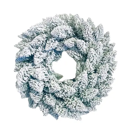 Вінок новорічний різдвяний Hvoya Elegant зі штучної хвої засніжений 40 см