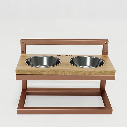 Hollky Flex S — миски на регульованій підставці для маленьких собак (2 × 0.450 л) - фото 3