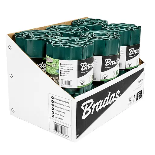 Бордюр хвилястий газонний Bradas 9 м х 15 см зелений OBFG  0915 - фото 2