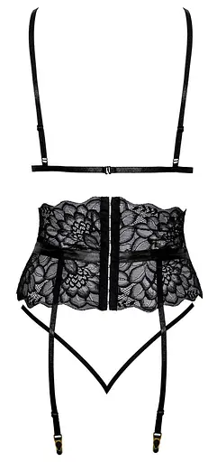 Комплект Kissable Suspender Set S/M чорний - фото 4