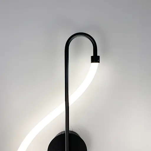 Настінний чорний світильник William Soft Line F WJ 221/1 BK - фото 6