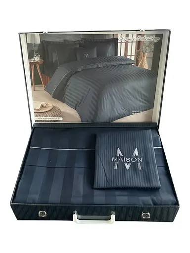 Постільна білизна Elegance Antrasit Сатин Преміум Maison D'or pbe0051927 - фото 2