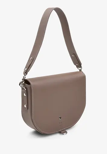 Жіноча шкіряна сумка Ruby L темно-бежева - фото 4