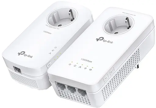 Ретранслятор TP-Link Powerline TL-WPA8631PKIT (TL-WPA8631P + TL-PA8010P) AC1200 AV1300 3xGE MESH plug (TL-WPA8631PKIT) - фото 1