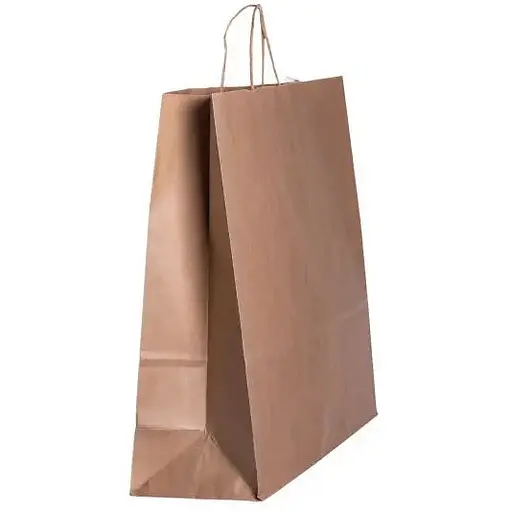 Подарунковий пакет Yiwu HP-10359-3 крафтовий 43х14х40 см 12 шт. бежевий - фото 3