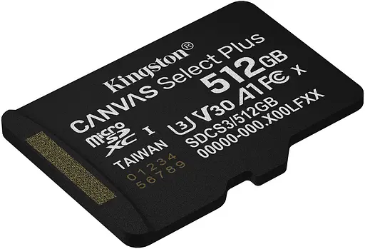 Memory card microSDXC 512GB Kingston Canvas Select Plus Gen3 C10 A1, Retail - фото 2