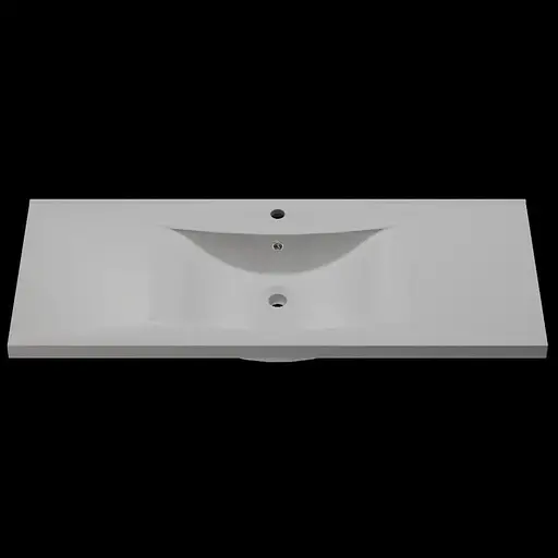 Раковина матовая врезная Amidicon Liza 120 1202x480 из литого камня LIZA_120_MAT, Белый матовый - фото 1