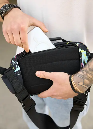 Сумка через плечо бананка Sambag Flex Pro принт "ABSTRACT" 30×17×15 см (85451707m) - фото 5