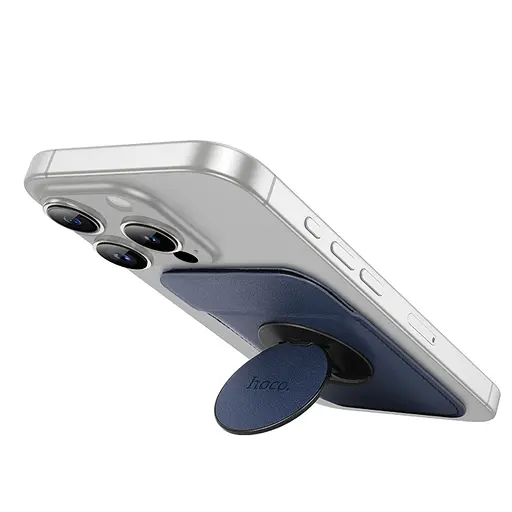 Магнитная карта держатель для телефона Hoco GT6 синий - фото 4