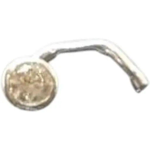 Серебряная серьга-пирсинг в нос Dear. 1023.1С Белый