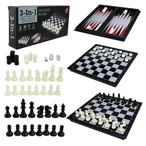 Шахи 3 в 1 20,1×9,7 см 20160 - фото 1