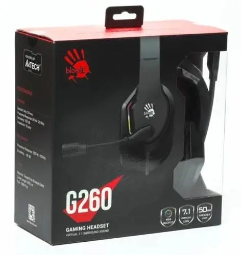 Наушники G260 Black игровые Bloody teh0020106 - фото 6