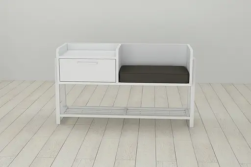 Банкетка з тумбочкою Ferrum-decor Бланка 540x1000x320 метал Білий ДСП Білий 16 мм (FRD-103031) - фото 4