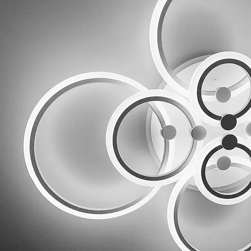 Світлодіодна люстра Senta на 8 кілець в білому корпусі Line.F A 2374/8 RGB WH - фото 3