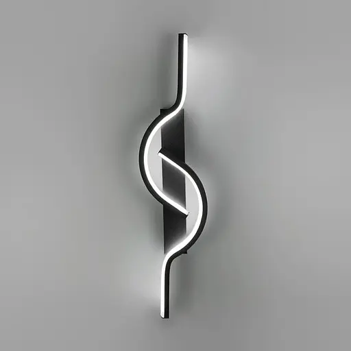 Сучасний настінний світлодіодний чорний світильник 60 см Арт. WM26/600 Line F - фото 1