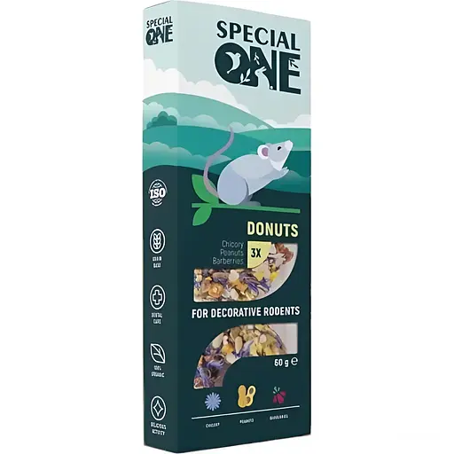 Уценка. Лакомство для грызунов Special One цикорий арахис барбарис 60 г 3 шт. (PR242522)