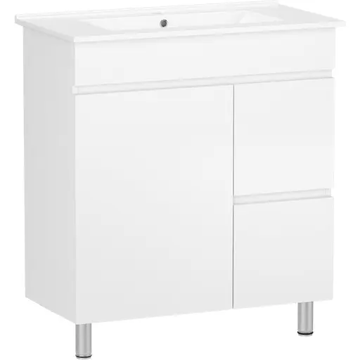 Тумба універсальна RJ Fly-XO із умивальником RJ Jenor RZJ815 80 см Білий RJFU085-4180WHSET(RJFU085-4180WH+RZJ815) Білий - фото 1