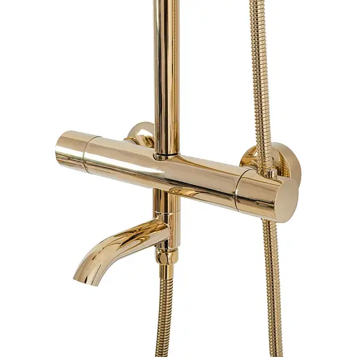 Душова система Rea Lungo gold з термостатом золотий REA-P4114, Золотий - фото 10