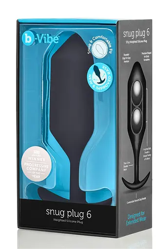 Анальна пробка B-Vibe Snug Plug 6, 16 см (чорний) - фото 2