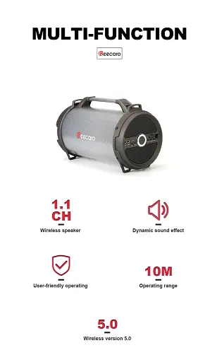 Колонка бездротова Beecaro RX28 18 Ватів RGB підсвітка ФМ-радіо - фото 6