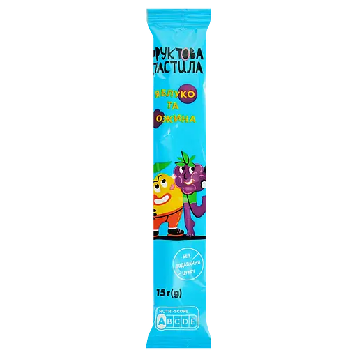 Пастила фруктова Премія яблуко та ожина 15 г