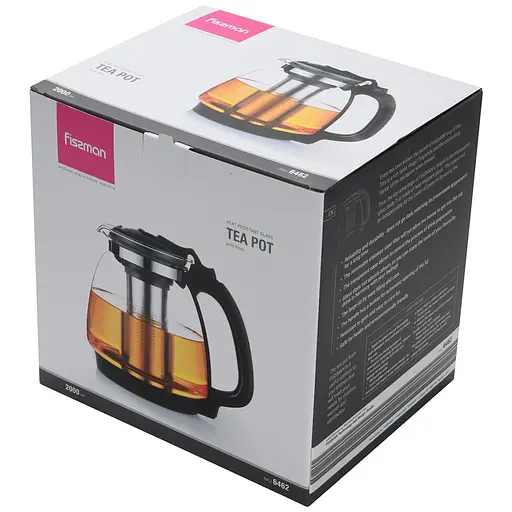 Чайник для заваривания Fissman со стальным фильтром 2 л (6462) - фото 5