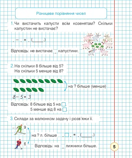 Математика. 1 клас. Робочий зошит. Частина 2 (до підручника Листопад Н.П.) - фото 4