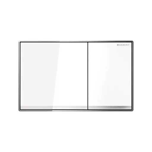 Клавіша змиву Geberit Sigma60 скло біле 115.640.SI.1, Білий - фото 1