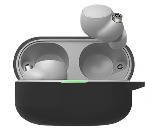Чехол-накладка DK Silicone Candy Friendly с карабином для Sony WF-1000XM4 (black) - фото 2