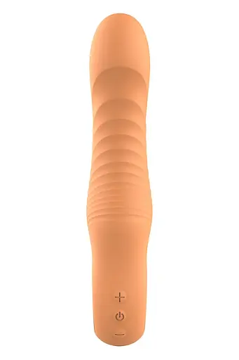 Вибратор Dreamtoys Glam Flexible Ribbed Vibe 22 см оранжевый - фото 3