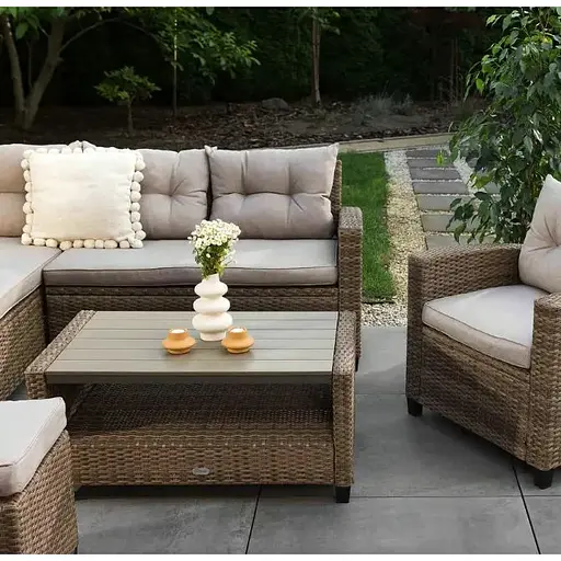 Комплект садових меблів Di Volio Dalmia бежевий/кремовий - фото 3