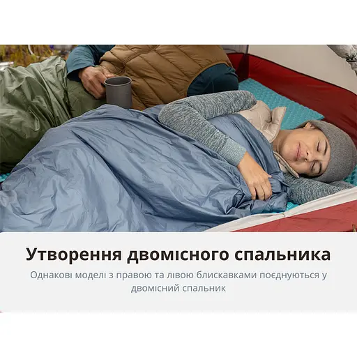 Спальный мешок Naturehike LW180 Mini NH21MSD04, правый, XL, темно-зеленый - фото 11