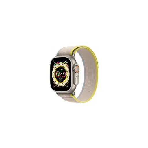 Смарт-часы Apple Watch Ultra GPS + Cellular 49 mm Titanium Case with Yellow/Beige Trail Loop-S/M (MNHD3/MNHK3) - фото 2